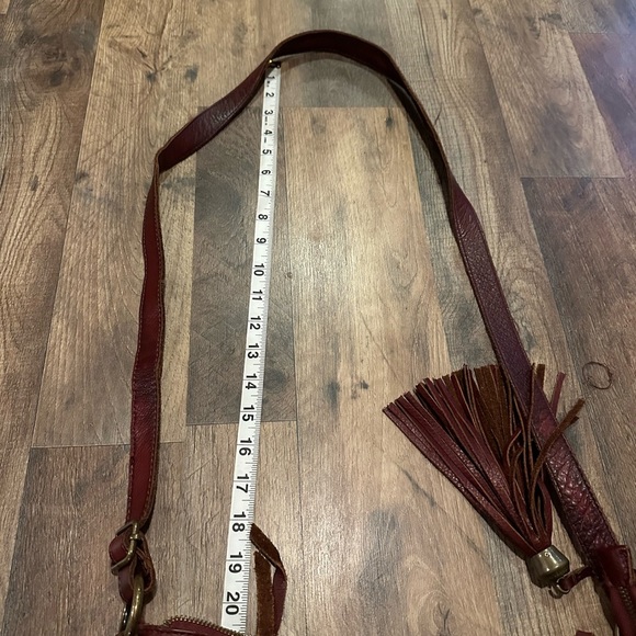Lucky Brand Deep Red Boho Leather Crossbody - Picture 14 of 14